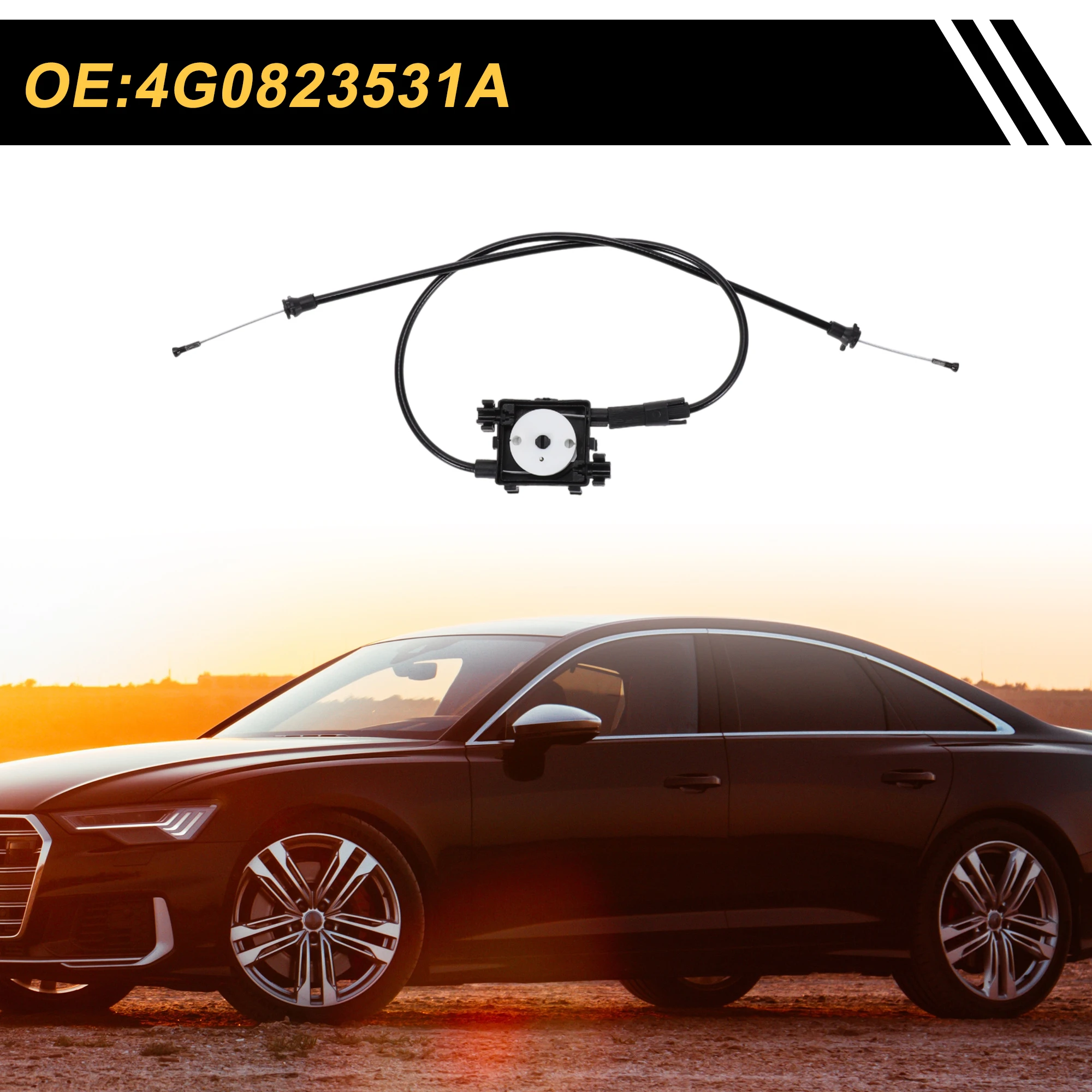 UXCELL 후드 릴리스 케이블 No.4G0823531A Audi A6/A6 Quattro 11-18용 후드 래치 케이블