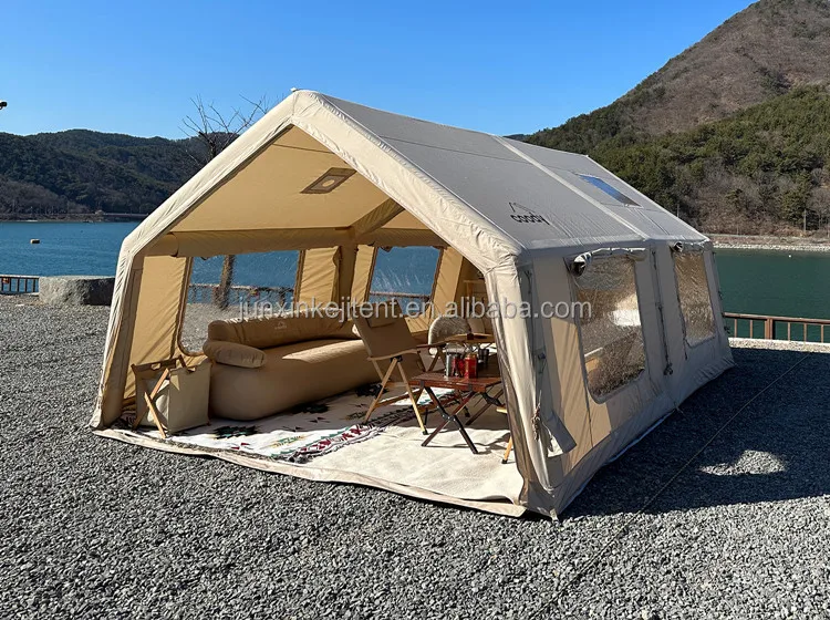 ⭐️新品未使用品⭐️エアテント ベージュ 防水インフレータブルキャンプエアテント,紫外線保護,屋外,製造