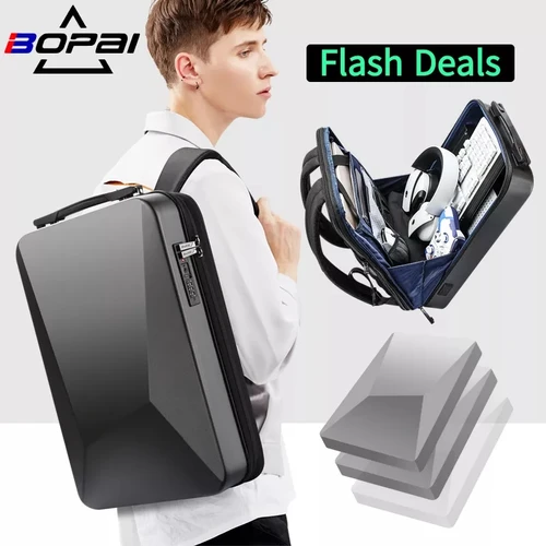 (기간 한정 슈퍼 오퍼!) BOPAI E-스포츠 노트북 배낭 17.3인치 배낭 도난 방지 방수 가방 대학 배낭 USB 충전 남성 여행 게임 팩 2