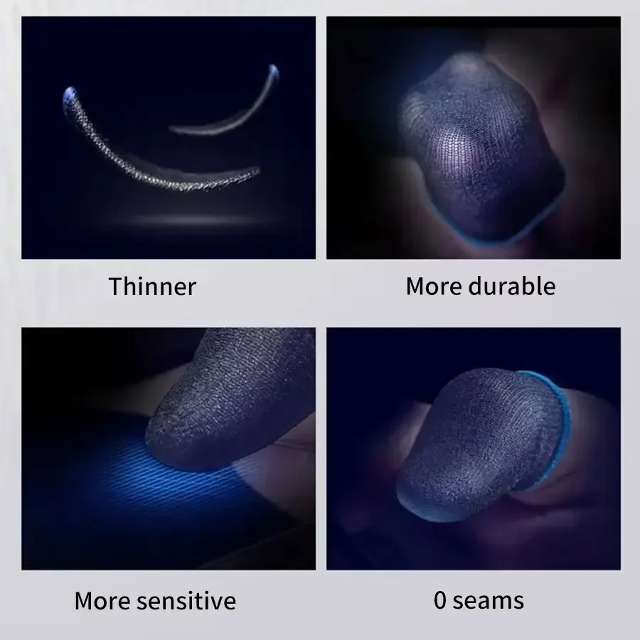 48pcs Mobile Game Finger Cuff Fibroid Sweatproof Anti-slip Touch Screen Finger Cuff Breathable Gaming Fingertip Cover For Gamer