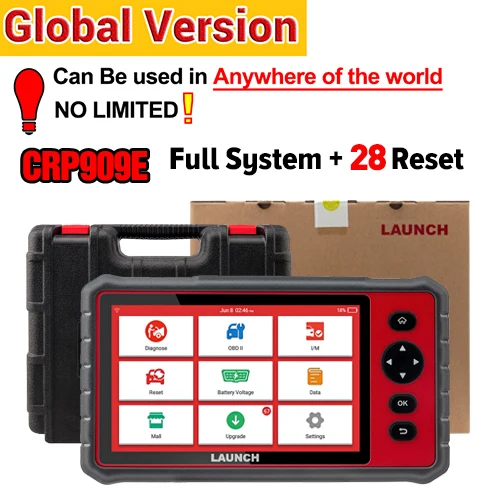 Launch X431 Crp909e Obd2 Scanner Full System Auto Code Reader