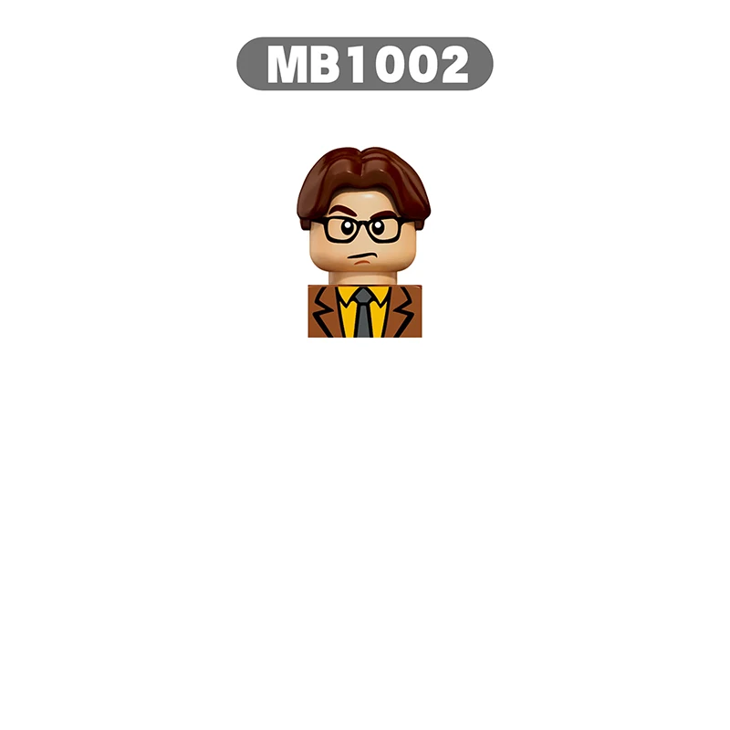 MB1001 빌딩 블록 사무실 직원 조립 브릭 액션 피규어 어린이용 소형 인형