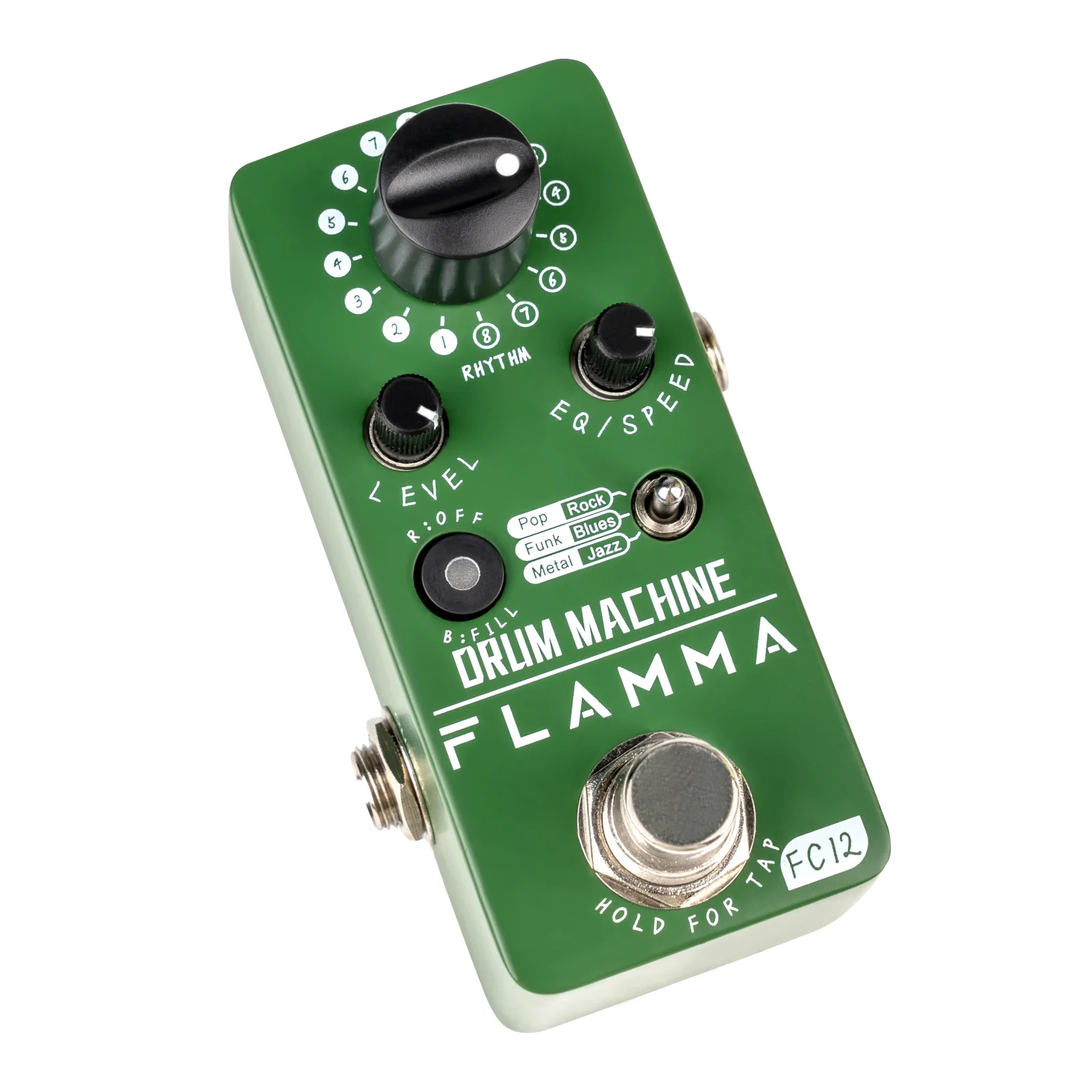 FLAMMA FC12 Guitar Drum machine Effects Pedal 48 Grooves Fill Function Tap Tempo Function Dual EQ Presets 