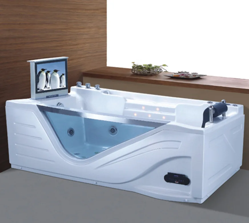 Free Standing Massage Bathtub with Hidden LED Jets - China Waterfall Massage  Bathtub, Massage Bathtub