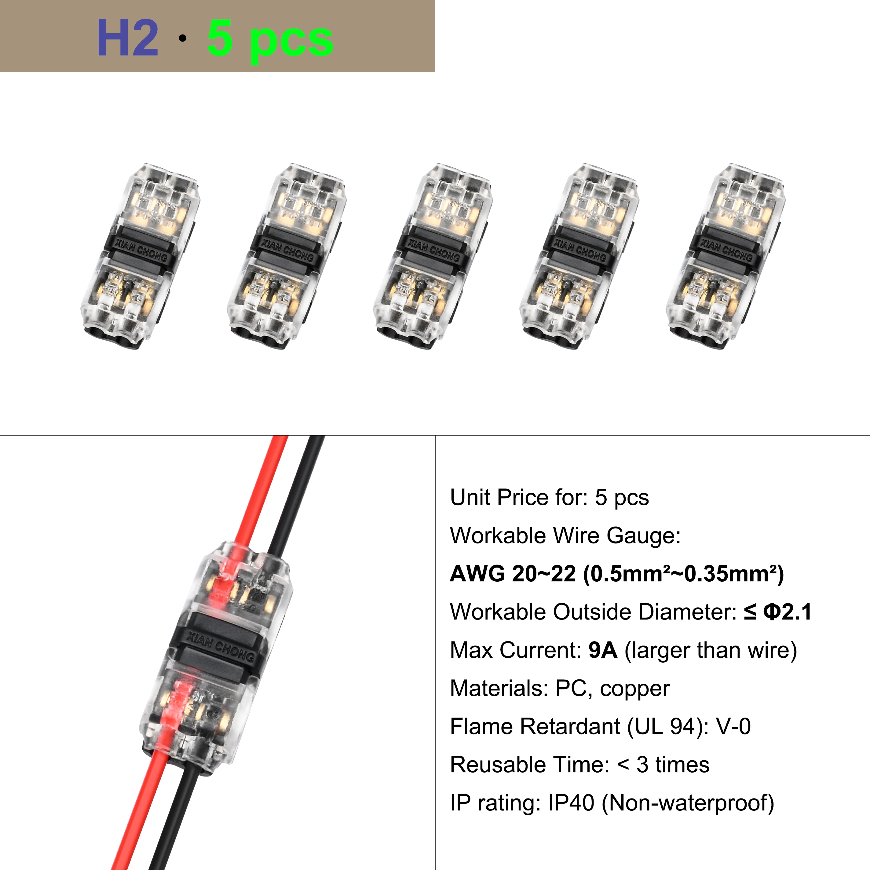 Cable Terminal Electric Wire Connector Clamp Block Quick Splice Scotch Lock Crimp For LED Car Wiring Joint Kit Tool Accessories wire connectors
