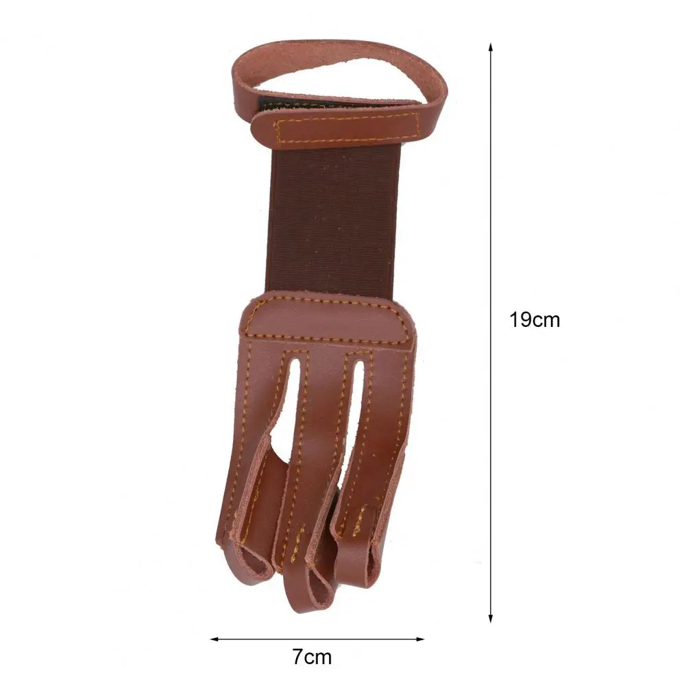 Practical Archery Finger Protector Protective 3 Finger Cowhide Wear Resistant Three Finger Glove