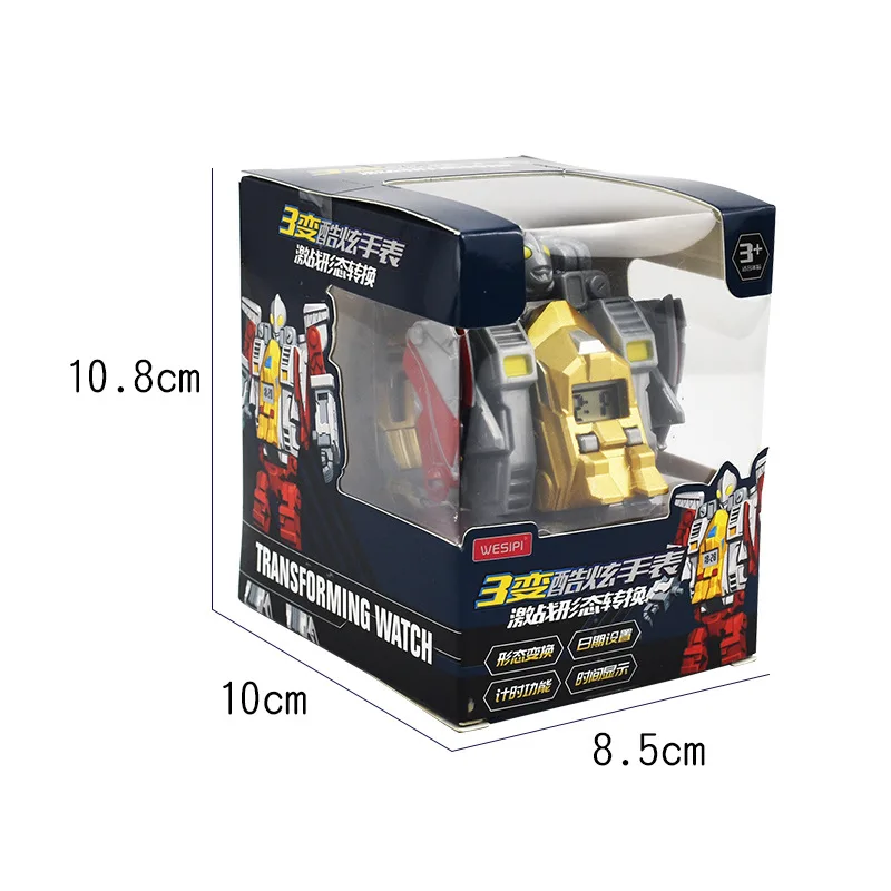 Cartoons Children's watch Deformation robot 3d LED Luminous watch Children's model toy watch kids watches boys  reloj 6