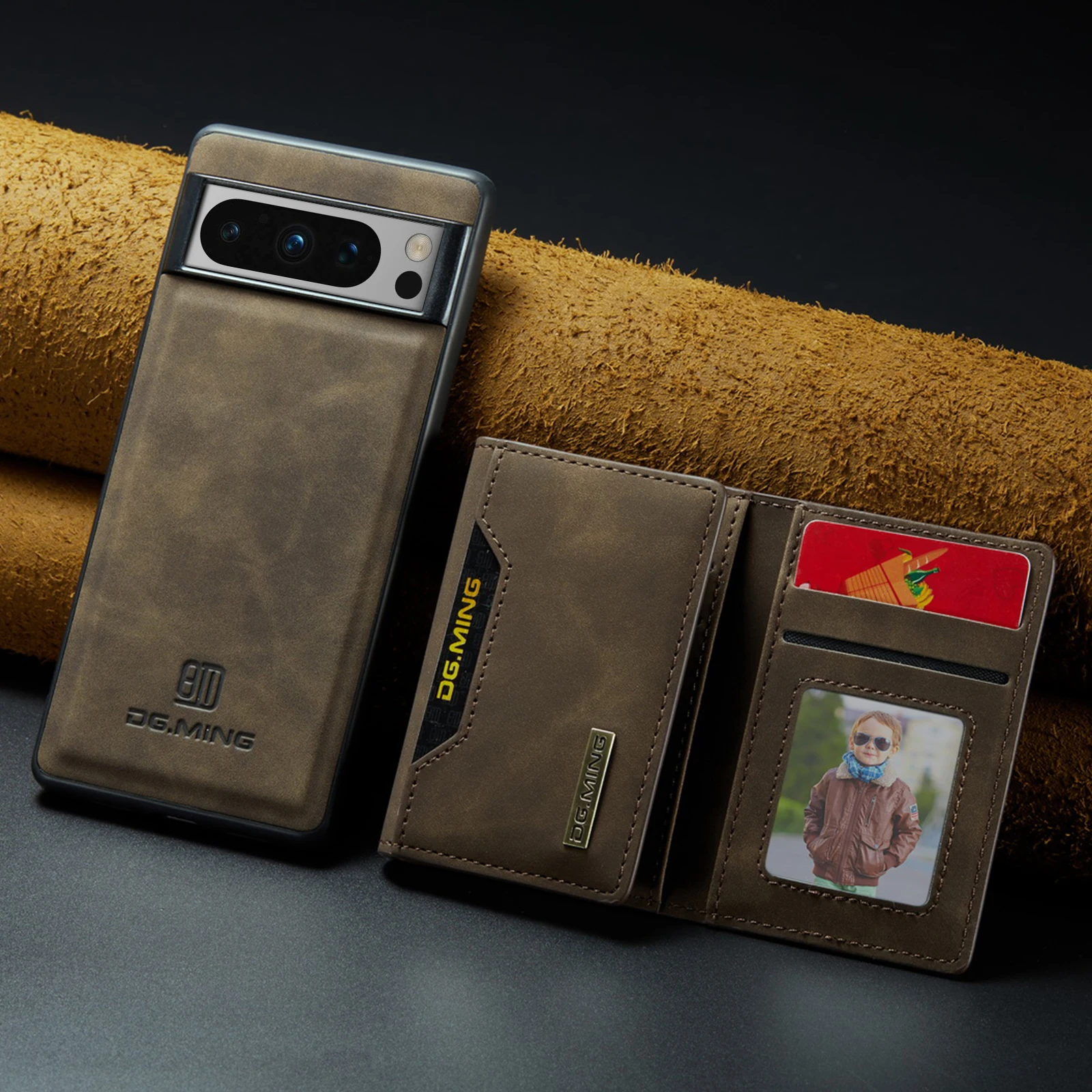 Luxury Magnetic Leather Wallet Phone Case with Kickstand and Credit Card Holder Cover