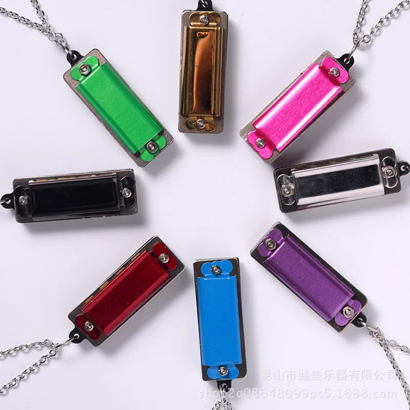 1Pcs Harmonica Necklace 4 Hole 8 Tone