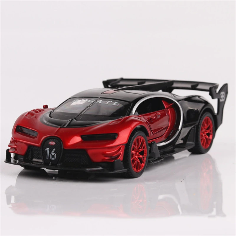 1 32 Alloy Diecast Bugatti Veyron Gt Car Model Red Blue Yellow With Sound Light Collection Car Toys For Boy Children Gift Diecasts Toy Vehicles Aliexpress