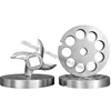 304 Stainless Steel Meat Grinder Blade Mincer Plate Disc Replacement Part for 8# Type Manual Meat Grinder Mincer Knife Accessory 6