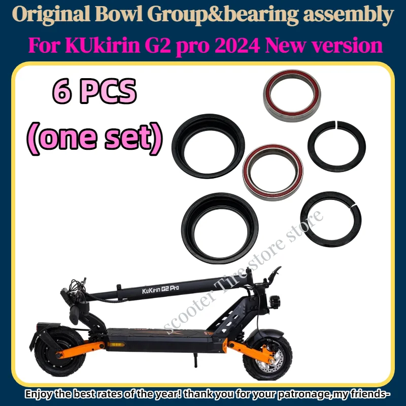 Enhanced Bowl Group & Bearing Assembly for Electric Scooter - New 2024 Version, Official Replacement Parts