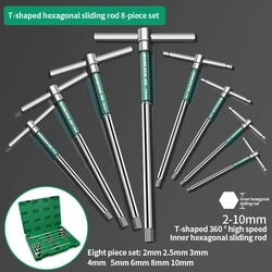 Enhanced Torx Screwdriver and Hex Wrench Set - T - Shaped Chrome Spanner with Extended T - Socket (8 pcs)