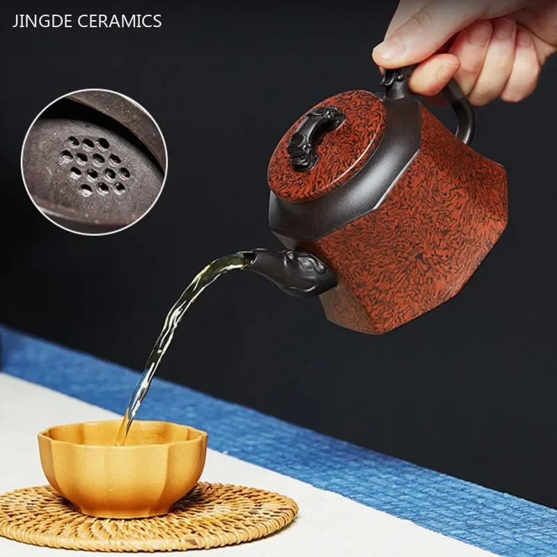 280ml Boutique Yixing Purple Clay Tea Pot Master Handmade Filter Beauty Kettle High Quality Zisha Tea Set Custom Tea Infuser
