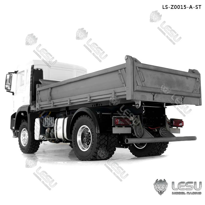 4*4 LESU 1/14 TGS RC Dumper Truck Metal Chassis Construction Tipper Model Toy With Light Sound Motor ESC TH16798 2