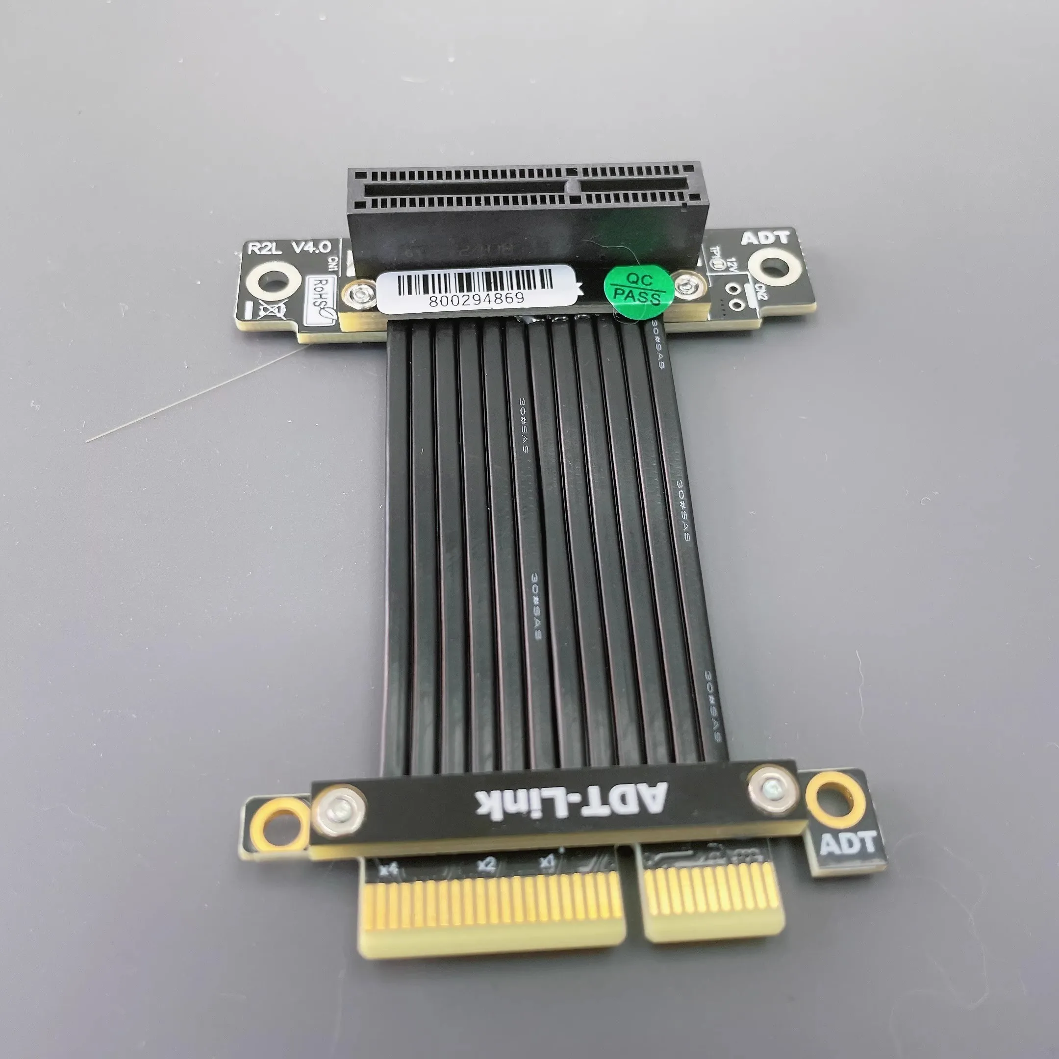 Cabo de Extensão Pcie 4.0x4 Pci Express 4x Graphics Ssd Extender Riser Card Cabo Dual 90 Graus Angular Direito Gen4 Gpu 2023 Novo - Imagem 6