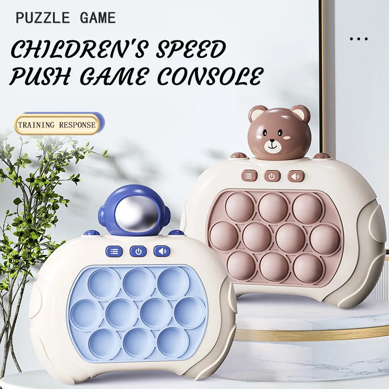 Fast Push Game, Fidget Toys for Adults Kids Handheld Games, Push Bubbles  Autism Relief Parties Electronic Pop up Game