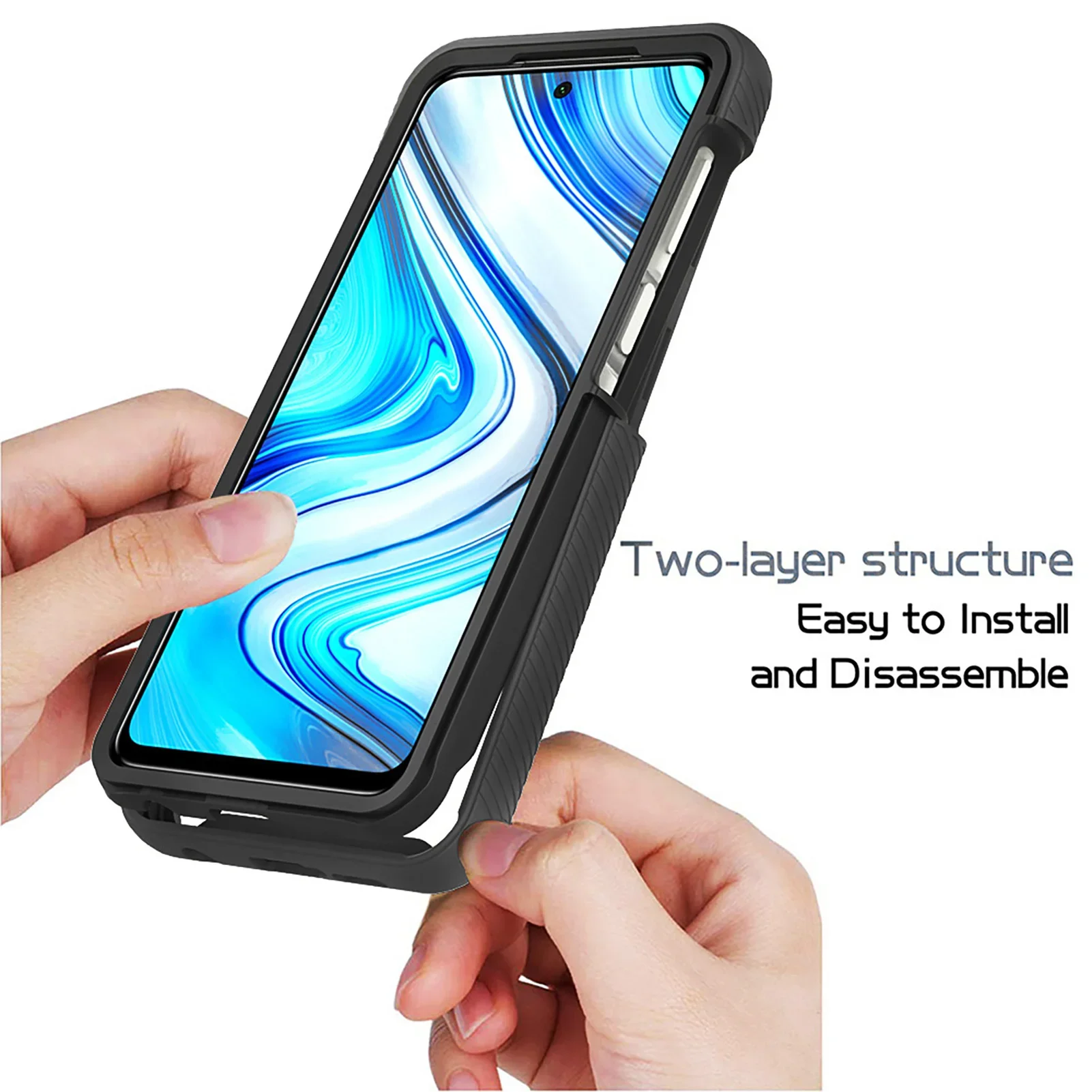 Ultimate Hybrid Shockproof Rugged Case - Durable TPU Frame & Plastic Back Cover