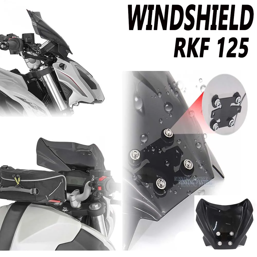 

New 2018 2019 2020 2021 Upper Headlight Windshield Windscreen Flyscreen For Keeway RKF 125 RKF125 Wind Deflector rkf125 rkf 125
