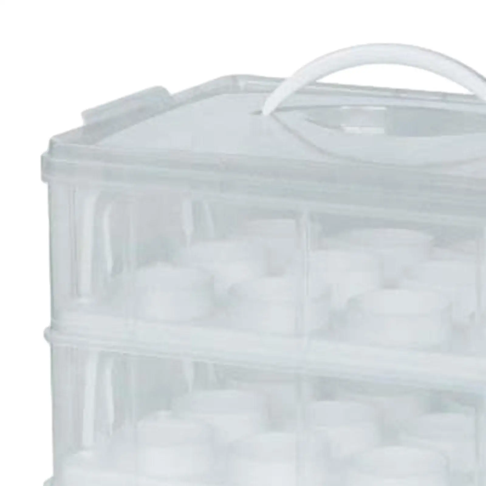 2 Tier Cupcake Carrier with Handle Reusable Holds 36 Cupcakes Cupcake Holder Container for Muffin Cheesecakes Pies