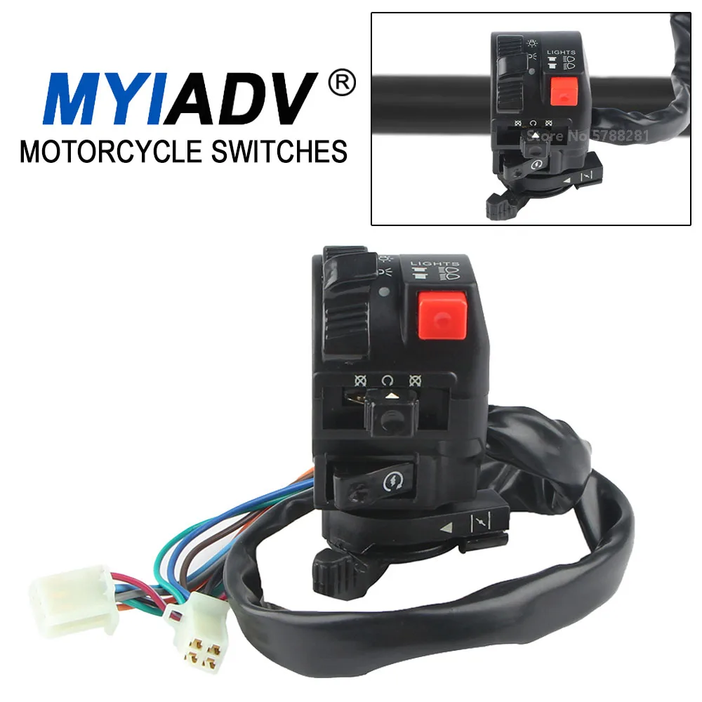 

Universal Motorcycle Switch Assembly 7/8" 22mm Handlebar Kill Start Light Choke Switch For 70cc 90cc 110cc 125cc ATV Quad Models