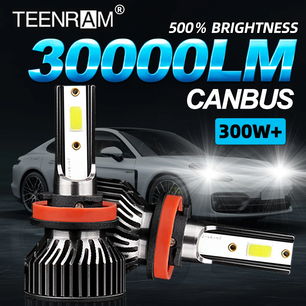 H4 H7 LED Car Headlight Bulbs 30000LM CSP Chips Auto Lamps H1 H11 H13 9005 HB3 9004 HB4 6000K White 12V Fog Lights led car headlights
