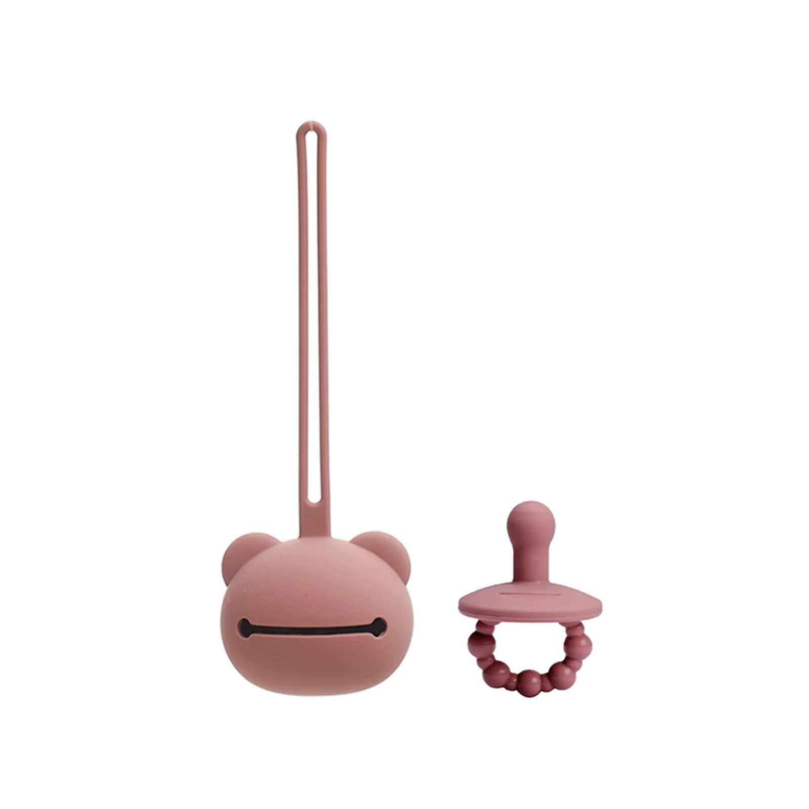 Baby Silicone Pacifier Holder Food Grade Silicone Infant Pacifier Chain Portable Soother Nipple Storage Box Baby Accessories 4