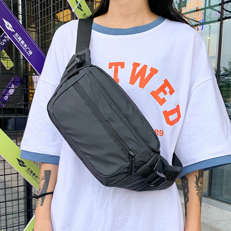 Riñonera deportiva de estilo Hip hop para mujer, bolso de hombro, de marca lujo, para pecho|Riñoneras| -