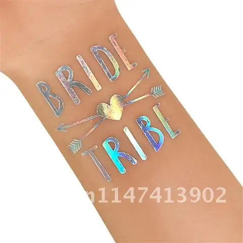 웨딩 장식 독신 파티 신부 들러리, 임시 문신 스티커, 신부 샤워 장식, 결혼, ..