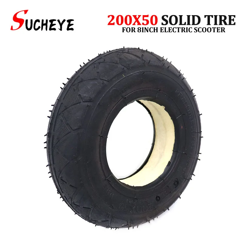 1 Pc Mobility Scooter Pneumatico Per Sedia A Rotelle 200X50 (8X2) Pneumatico Solido/Riempito Di Schiuma 200X50 Per Razor E100 E125 E200 Vapo