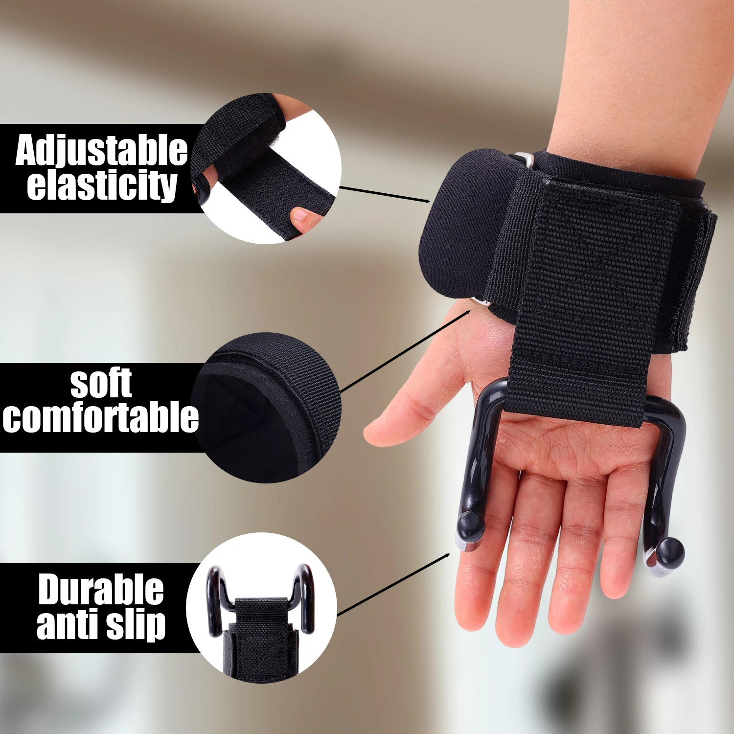 Pull Up Assist Hook Fitness Instrument Strength Assist Wrist Guard