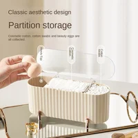 1 pcs dustproof cotton swab box with cover, makeup cotton storage box, storing makeup eggs, Powder puffs, lipstick, very nice 1