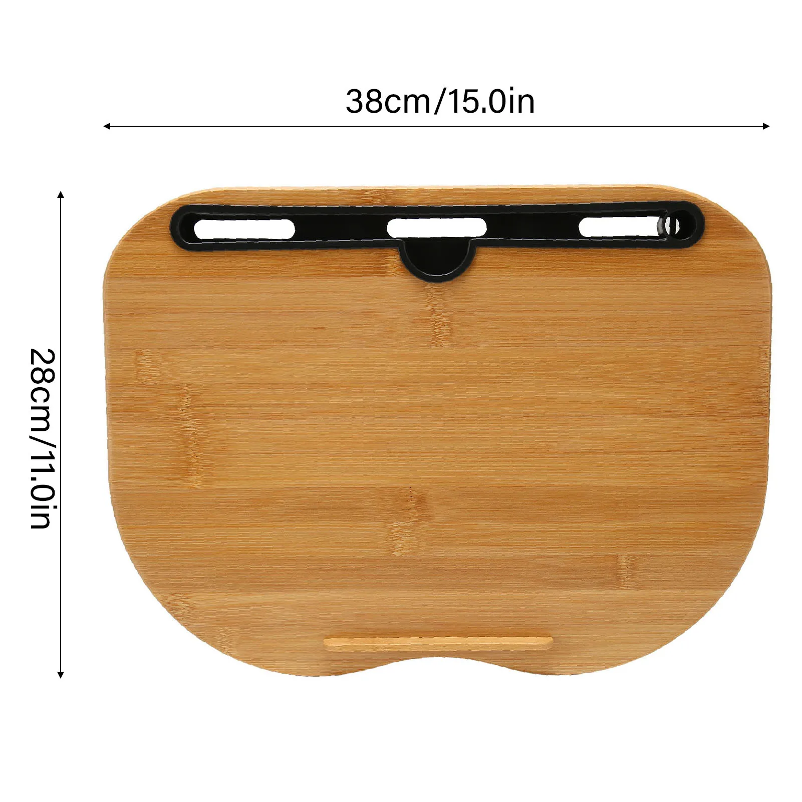 Bamboo Lap Desk For Laptop - Portable, Anti-Slip Cushion, Fits Up To 15.6 Inch - View #14
