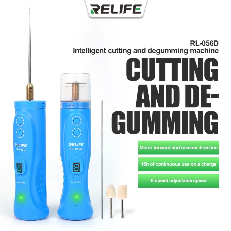 

RELIFE RL-056D Smart Cutting Glue Remover Phone LCD Screen Hard Gel Remover Cutter Degumming Cutter Dry Glue Polisher 6th Gear