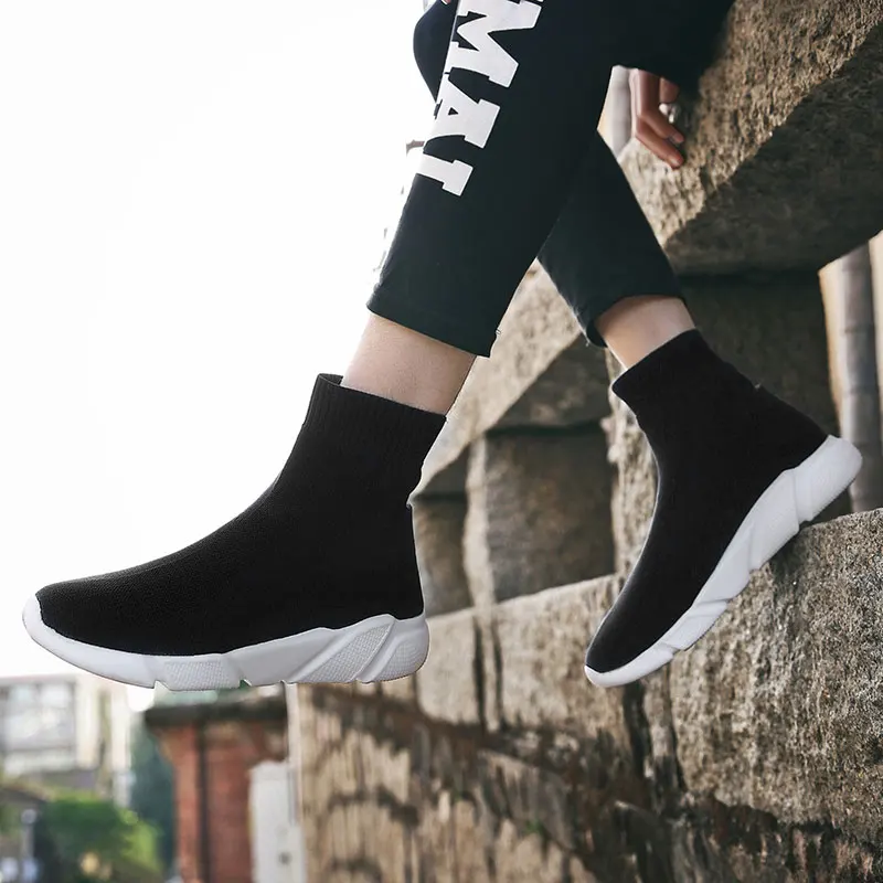 MWY Women's Shoes High Top Sneakers Couple Socks Vulcanized Shoes Boots Breathable Ladies Shoes Tenis De Mujer Tennis Female