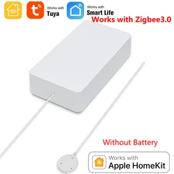 Works with HomeKit Water Leak Sensor Zigbee 3.0 Wireless Flood Detector for Alarm System and Smart Home Automation Apple HomeKit