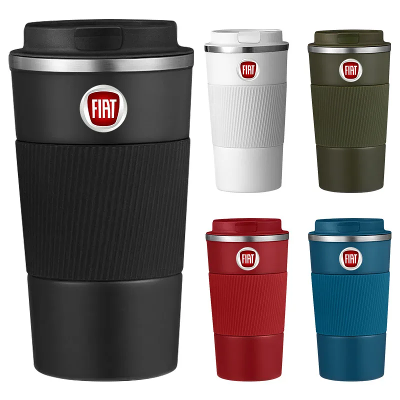 500ML 보온 머그컵 이중벽 304 스테인리스 스틸 커피컵 차 진공컵 피아트 500 그란데-푼토 아스트라 브라보 판다 티포 스틸로용