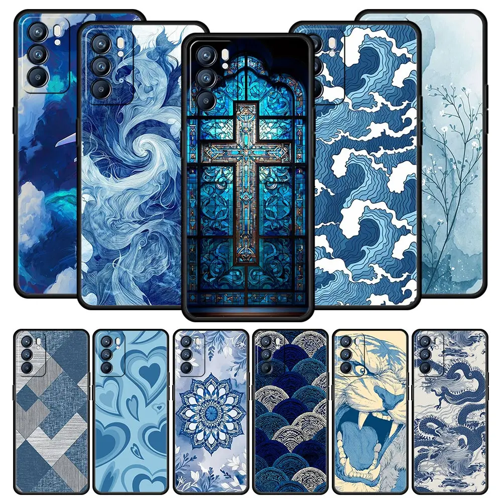 Chic Blue Pattern Phone Case - Stylish Protective Cover