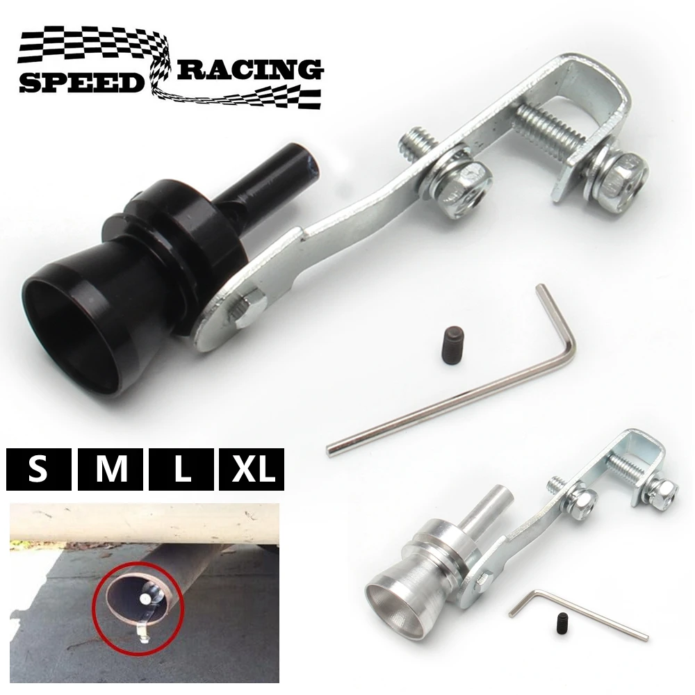 Universal Aluminum Turbo Sound Exhaust Muffler Pipe Whistle Car Blow off valve BOV Tip Simulator Whistler S/M/L/XL