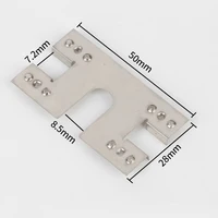 Clip de mise à la terre pour panneau solaire, 50 pièces, 28x50mm, feuille conductrice photovoltaïque, rondelle de mise à la terre pour panneau solaire en acier inoxydable 304 6