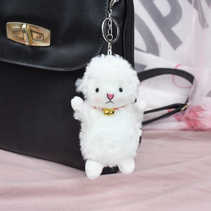 Cartoon Sheep Keychain Pendant Anti-lost Adorable Stuffed Little Lamb Key Holder Backpack Accessories Children Birthday Gift