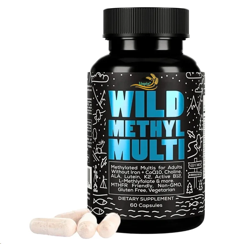 Multi Vitamin Capsules Male Female Methylation B12 Folate Vitamin C A K2 D E Choline Biotin Ala Coenzyme Q10