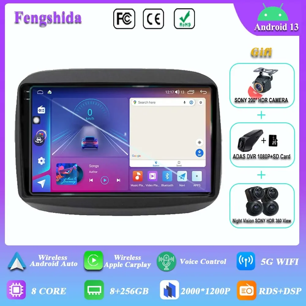 

Android 13 Car Radio DVD For Fiat Mobi 2016-2022 Stereo Head Unit 7862 CPU Multimedia Player GPS Navigation Radio NO 2 DIN QLED