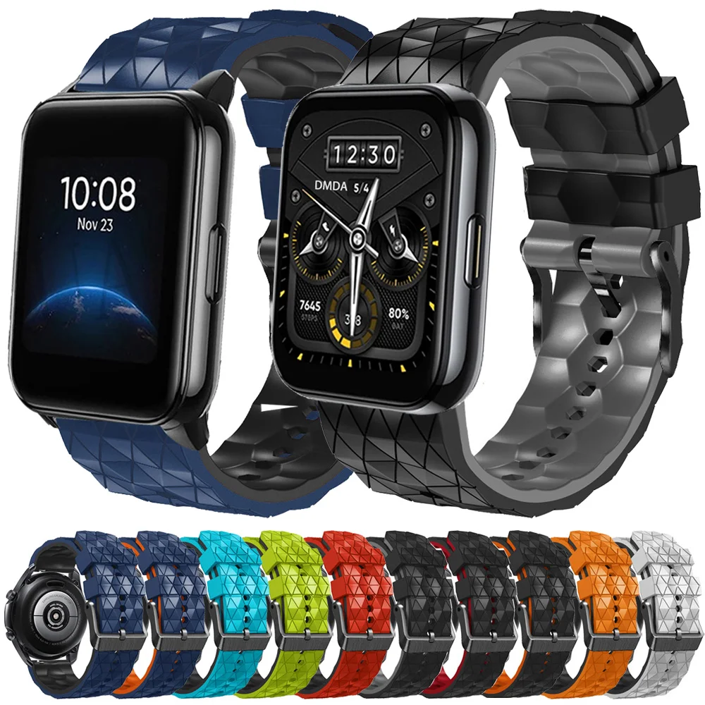 22Mm Silicone Straps For Realme Watch S Pro Band For Realme Watch 2 Pro Watchband Replacement Wristband Smartwatch Bracelet Belt