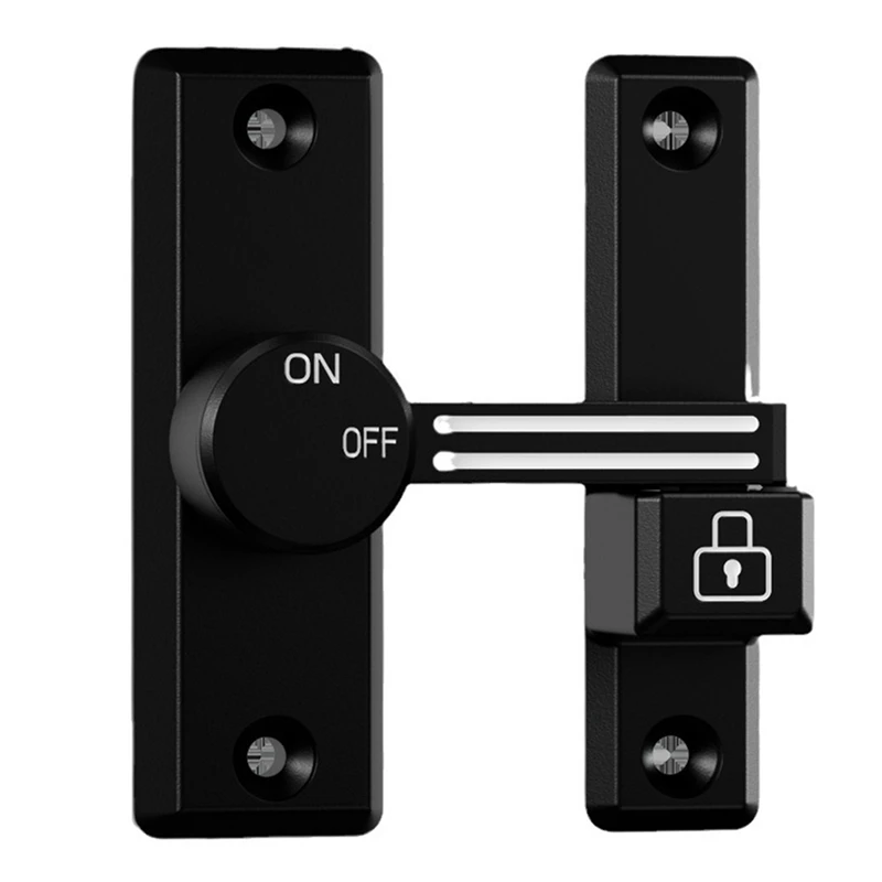A93G Bolt Door Latch, Punch-Free Buckle, 180 Degree Left/Right Sliding, Suitable For Home Security Door, Barn Garage, Garden