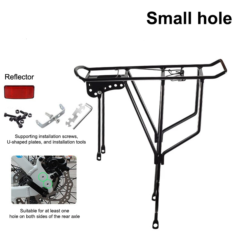High Load-Capacity of 250kg; Bike Rear Cargo Carrier; Portable, Robust Bicycle Luggage Rack