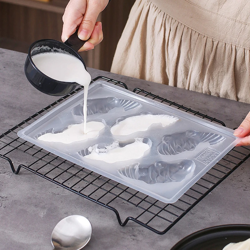 W kształcie ryby forma do ciasta ryżowego 3D w kształcie ryby Koi plastikowa foremka do galaretki czekoladowej foremka do mydła ręcznie robiona forma do masy cukrowej pieczenia