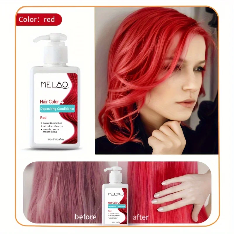 MELAO Hair Dye - Semi Permanent Hair Color Depositing Conditioner, Cruelty-free, view 3