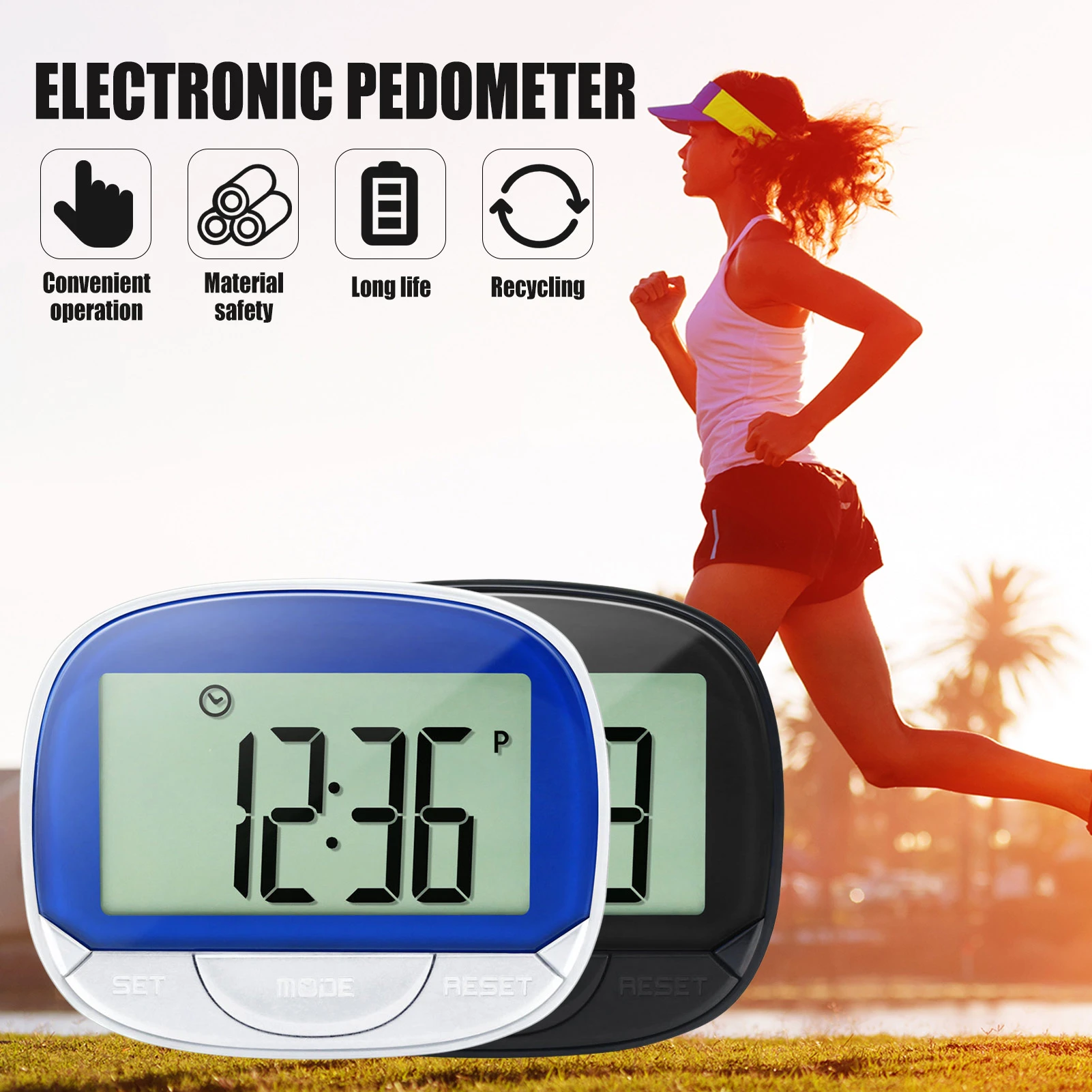 erts injecteren overdrijving Multifunctionele lcd stappenteller stap calorie kilometer teller lopen  stappenteller zak digitale clip mini hardloopaccessoire| | - AliExpress