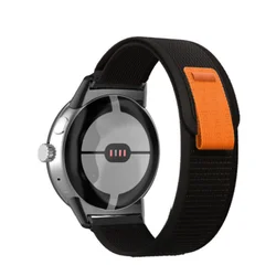 Trail Loop Nylon Wristband Replacement for Google Pixel Watch - Adjustable Strap Bracelet Accessory (Black)